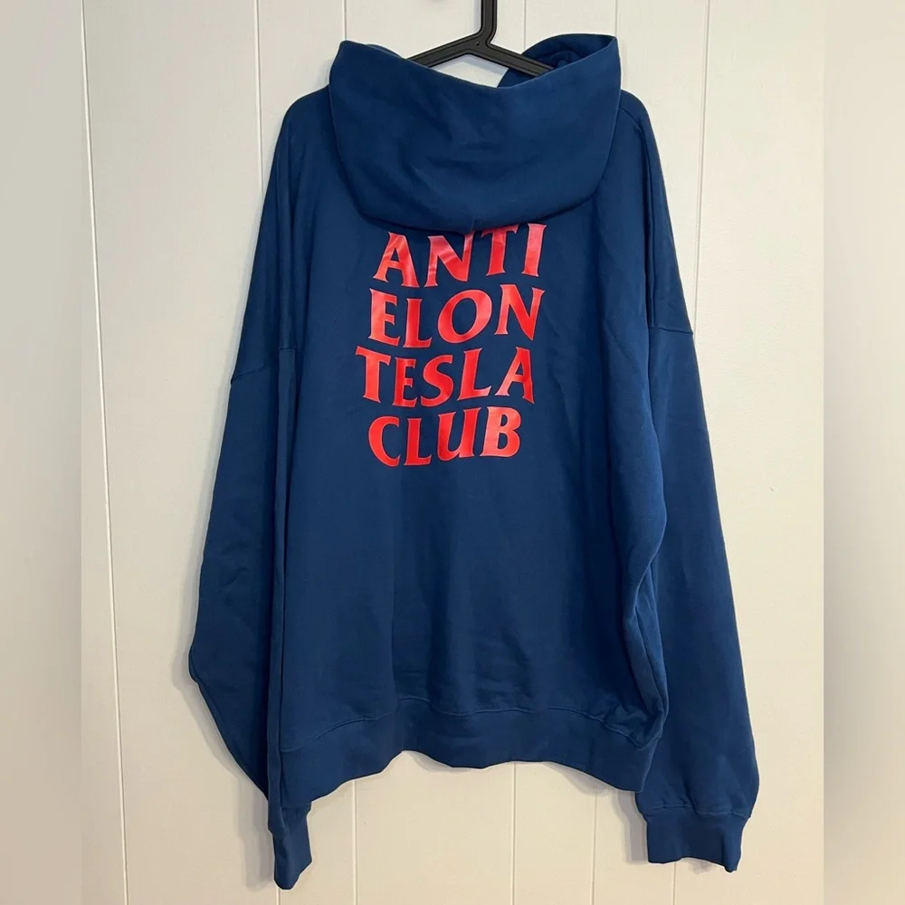 Anti Elon Tesla Club hoodie size XXL‎